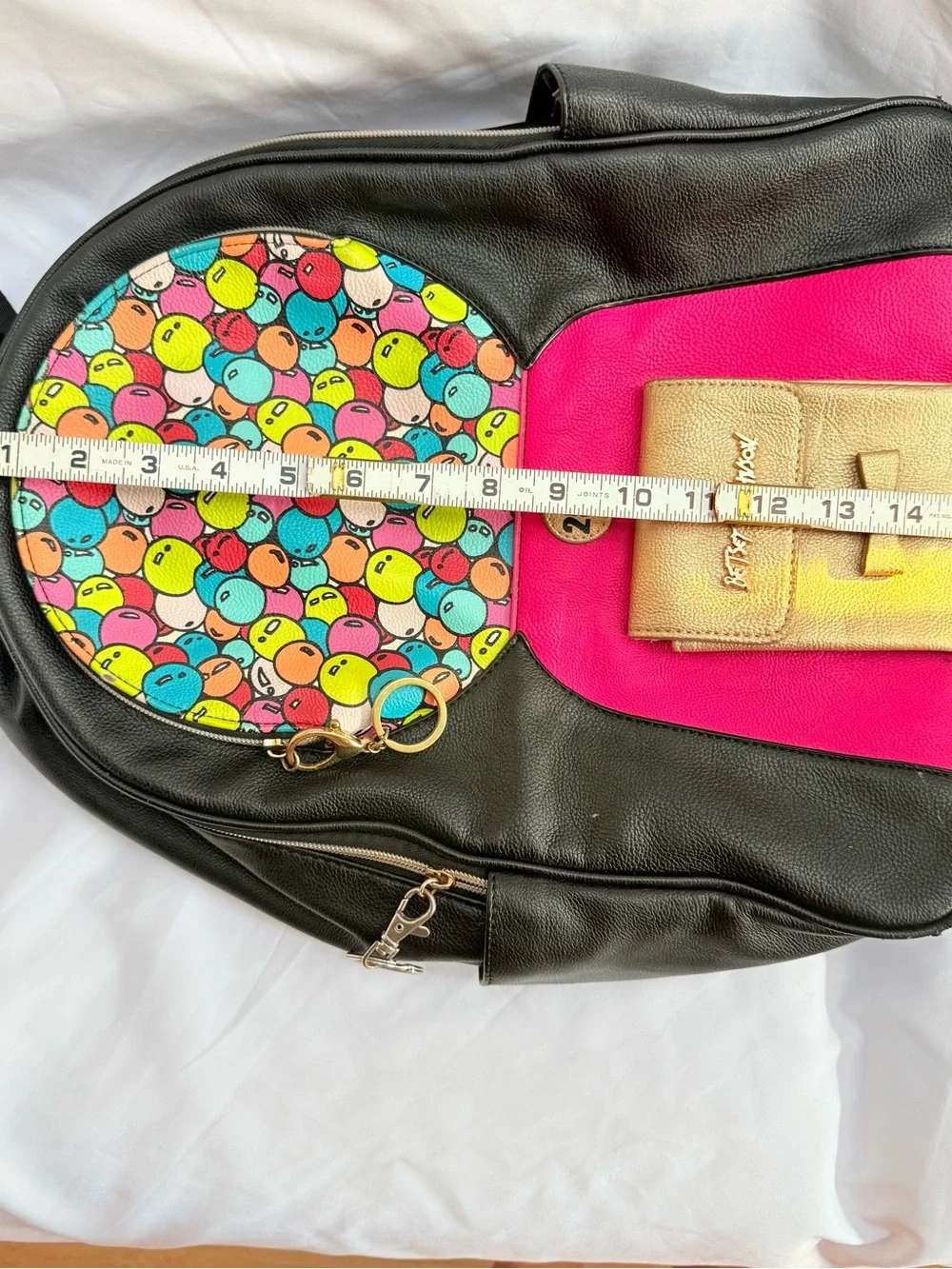Betsey Johnson Gumball Vending Machine Novelty Mini Backpack Black Pink Gold